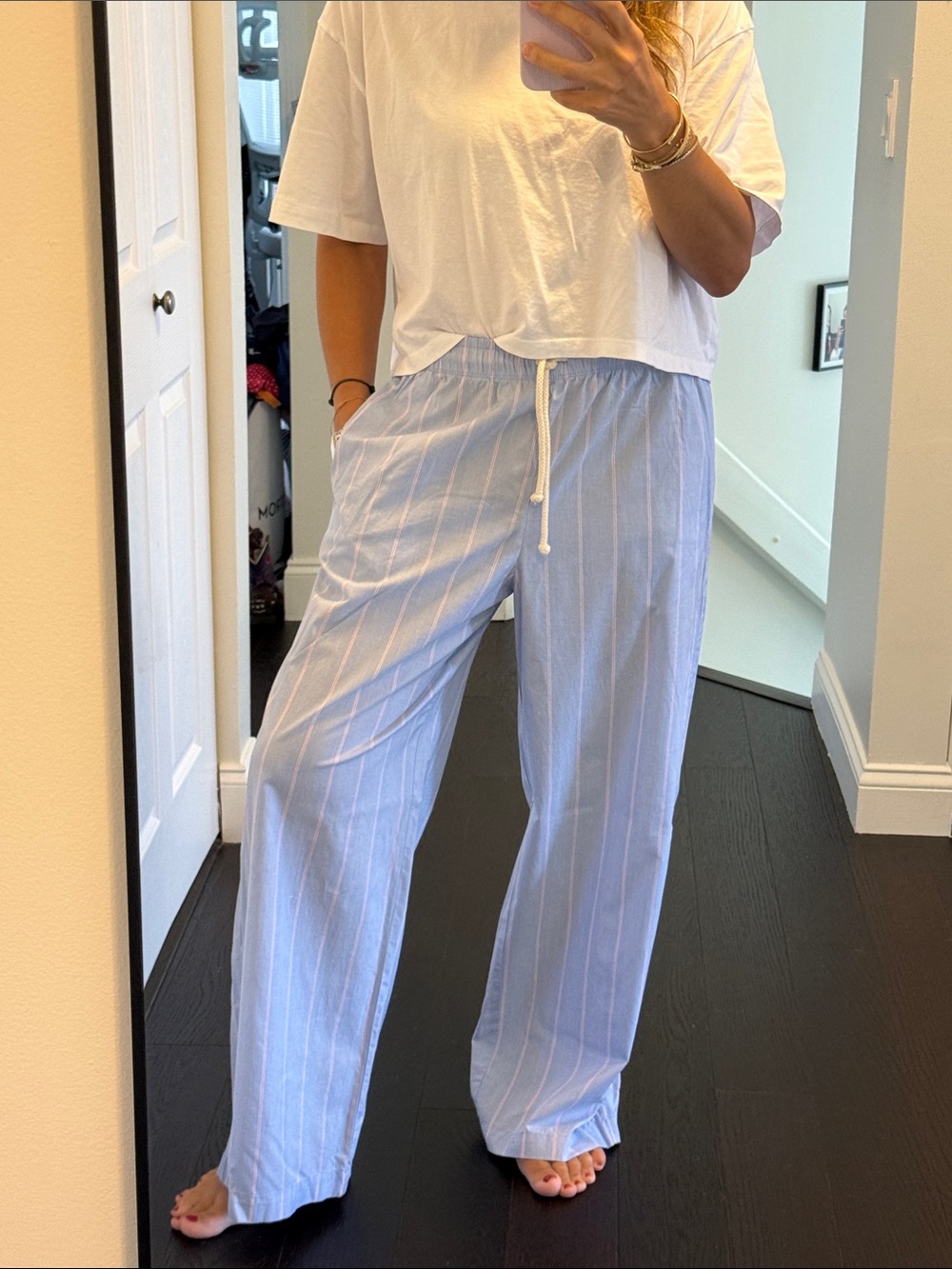 Donni pants in Tomato Pinstripe L - Picture 2 of 3